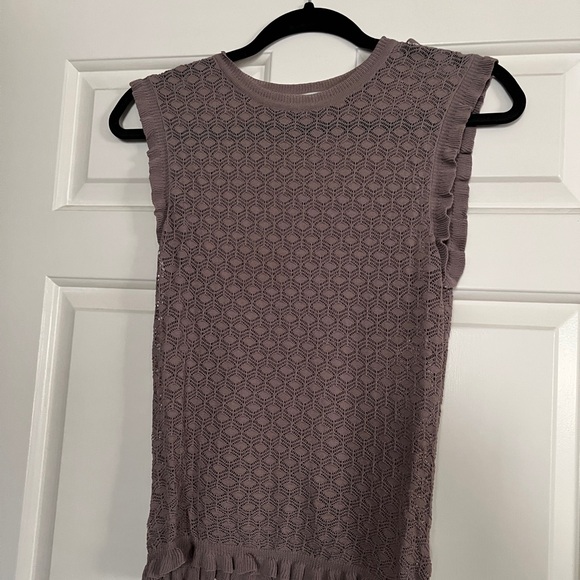 Moon River Sleeveless Knit Top - Mauve - Picture 1 of 2